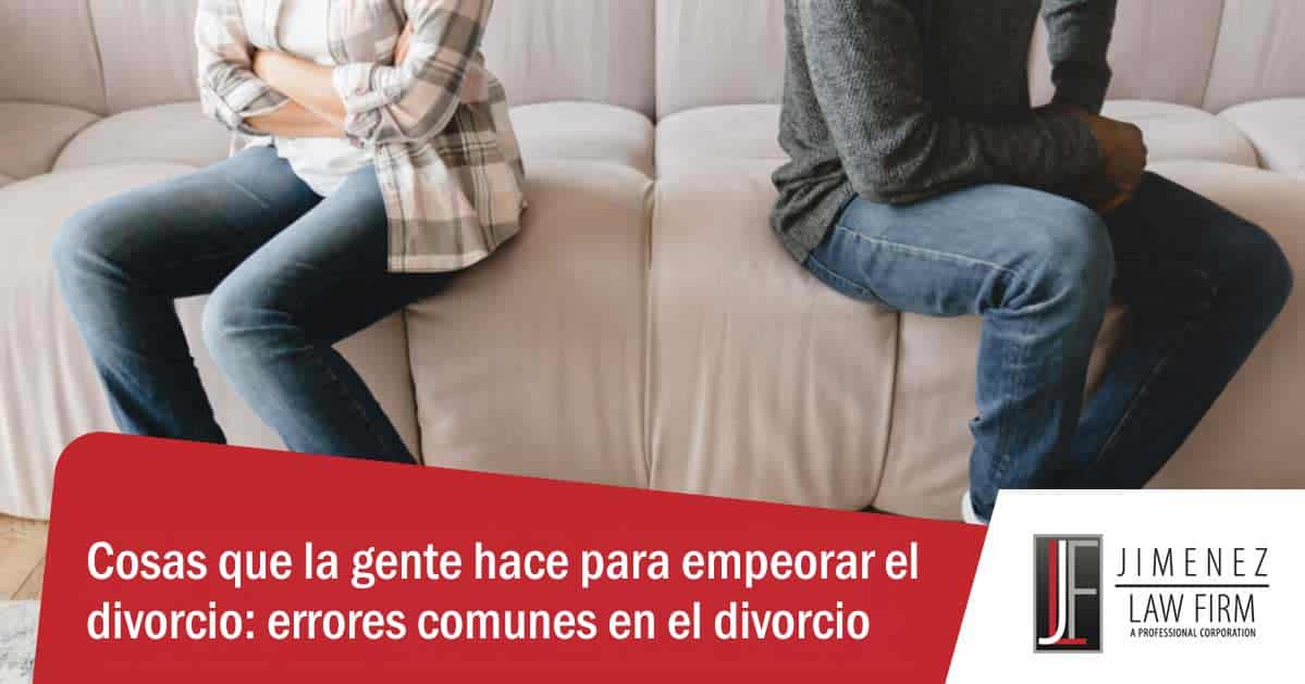 Cosas que la gente hace para empeorar el divorcio: errores comunes en el divorcio