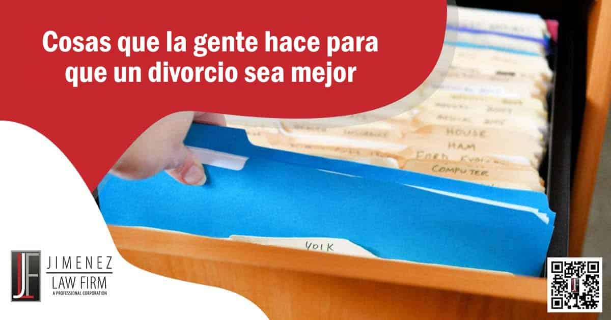 Cosas que la gente hace para que un divorcio sea mejor