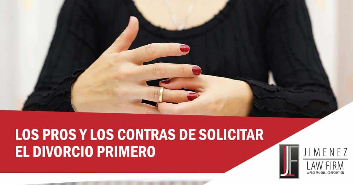 Los pros y los contras de solicitar el divorcio primero