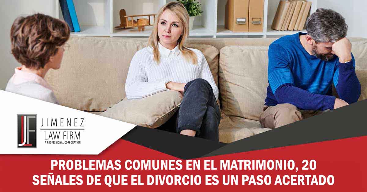 Problemas comunes en el matrimonio, 20 señales de que el divorcio es un paso acertado