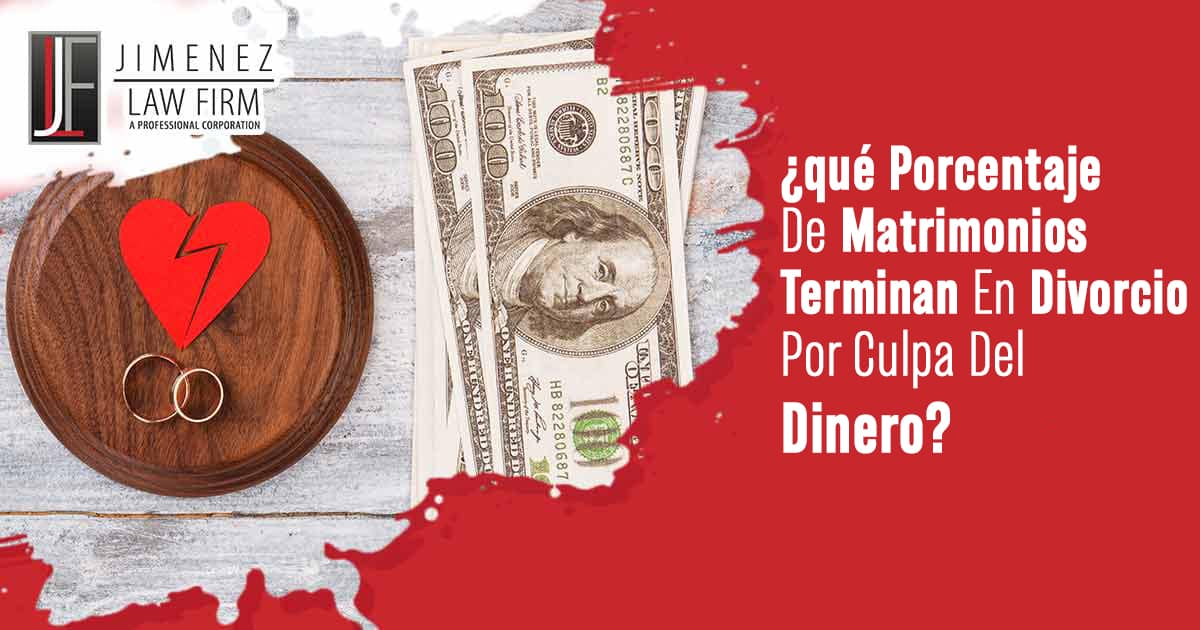 ¿Qué porcentaje de matrimonios terminan en divorcio por culpa del dinero?